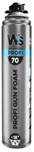 Window system profi gun foam 70, пена монтажная профессиональная, летняя 850 мл