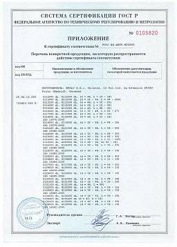 Сертификат на Заклепка вытяжная, бортик рифленый стандартный АЛ/СТ 3