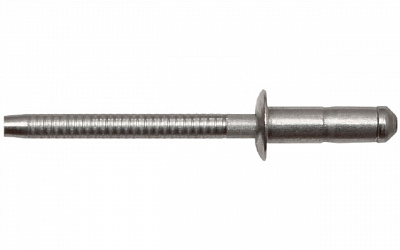 Заклепка вытяжная, бортик стандартный для  мягких материалов НЕРЖ